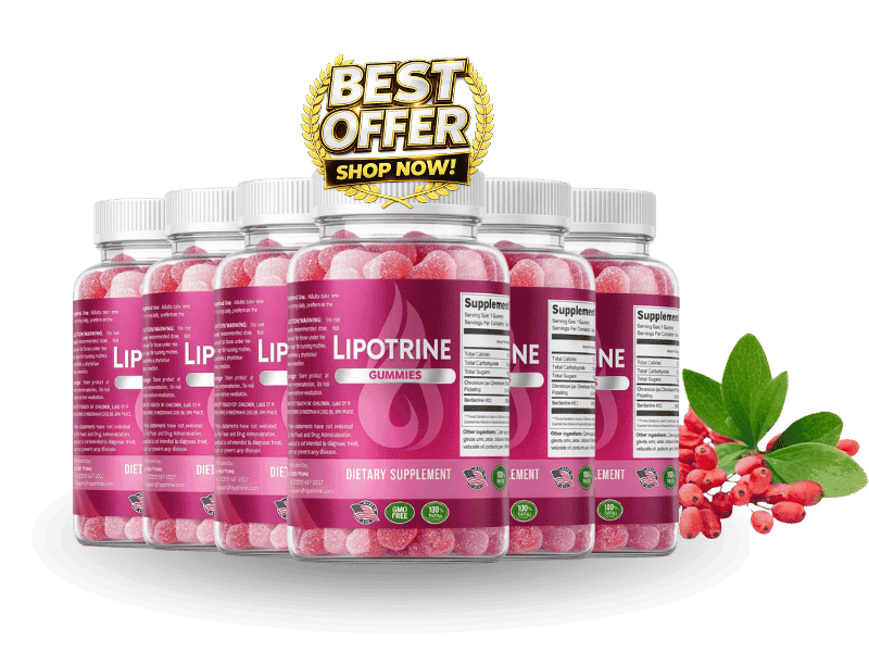 LipoTrine gummies 6 bottle best deal free shipping package